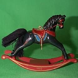 1982 Rocking Horse #2 - Black - MNT Hallmark Ornament