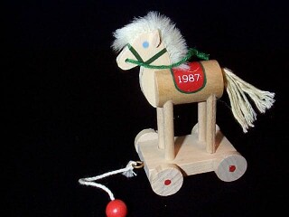1987 Wood Childhood #4 - Horse - SDB Hallmark Ornament