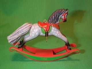 1988 Rocking Horse #8 - Dappled Gray - MNT Hallmark Ornament