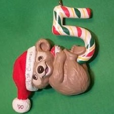 1990 Childs 5th Christmas - Bear Hallmark Ornament