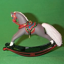 1993 Rocking Horse #13 - Gray - NB Hallmark Ornament