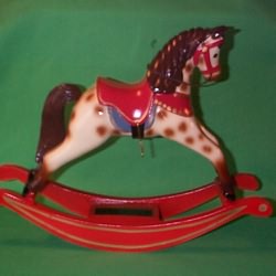 1995 1981 Rocking Horse Table Topper Hallmark Ornament