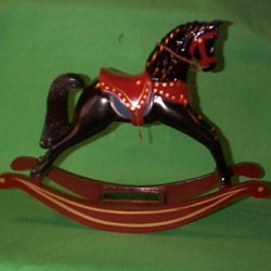 1996 1982 Rocking Horse Table Topper Hallmark Ornament