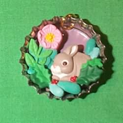 1996 Holiday Bunny Hallmark Ornament