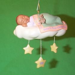 1999 Baby's 1st Christmas - Cloud Hallmark Ornament