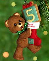 2000 Child's 5th Christmas - Bear Hallmark Ornament