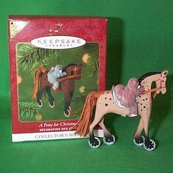 2001 A Pony For Christmas #4 - Colorway - MIB Hallmark Ornament