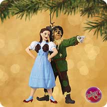 2002 Wizard Of Oz - Dorothy And Scarecrow Hallmark Ornament