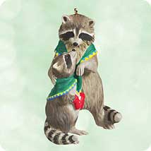 2003 Safe And Snug #3f - Raccoons Hallmark Ornament