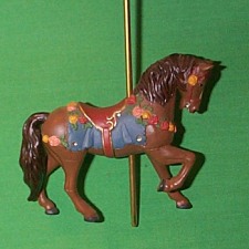 2004 Carousel Horse - Brown - NB Hallmark Ornament